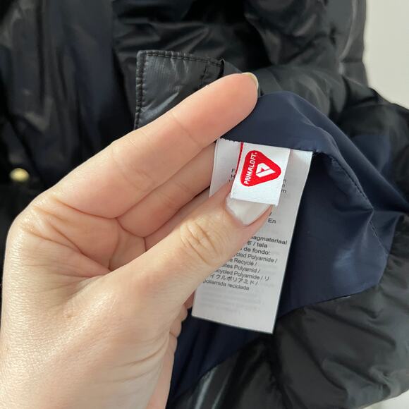 J. Crew Black Signature Puffer Coat Size Large - Picture 5 of 8